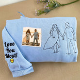 Personalized Embroidered Pictures Hoodie Outline